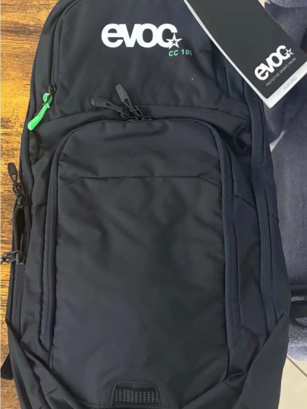 black Evoc CC 10L bike backpack